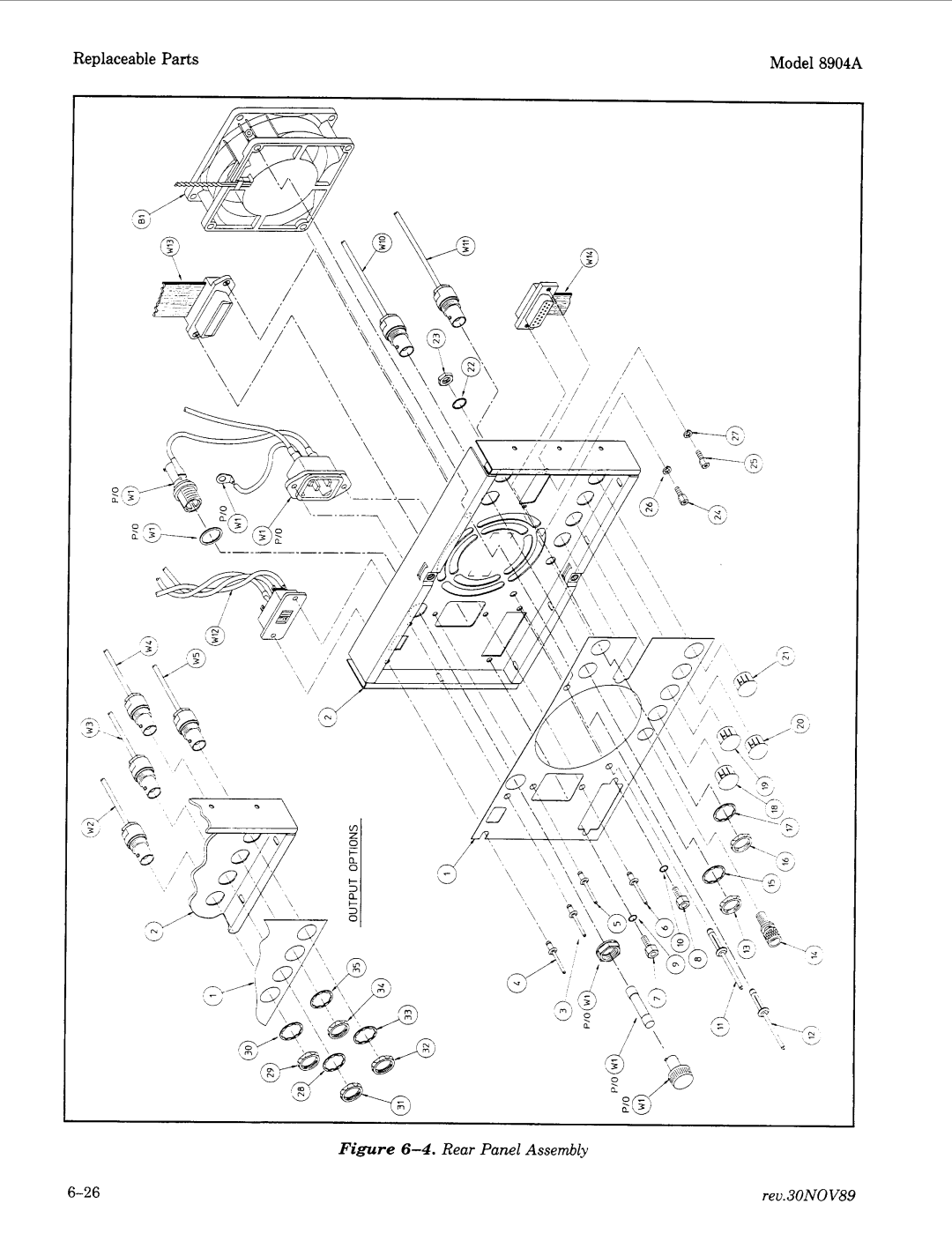 Agilent Technologies 2948, 2712A manual Rear Panel Assembly 