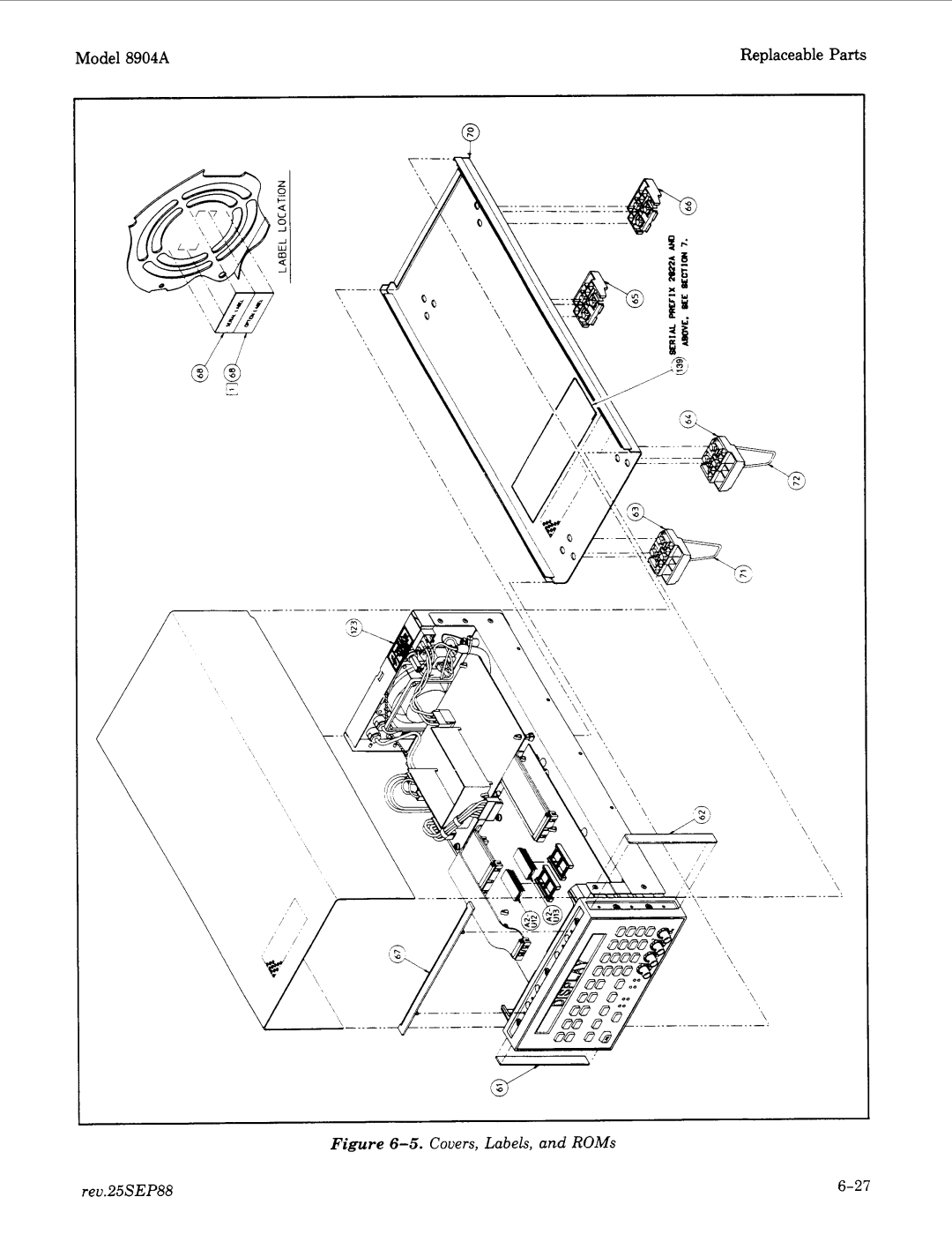 Agilent Technologies 2948, 2712A manual Covers, Labels, and ROMs, Rev.ZSSEP88 