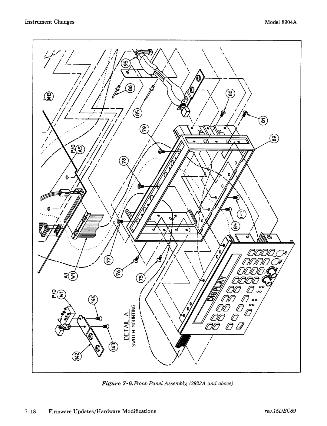 Agilent Technologies 2712A, 2948 manual Dont-Panel Assembly, 2923A and above 