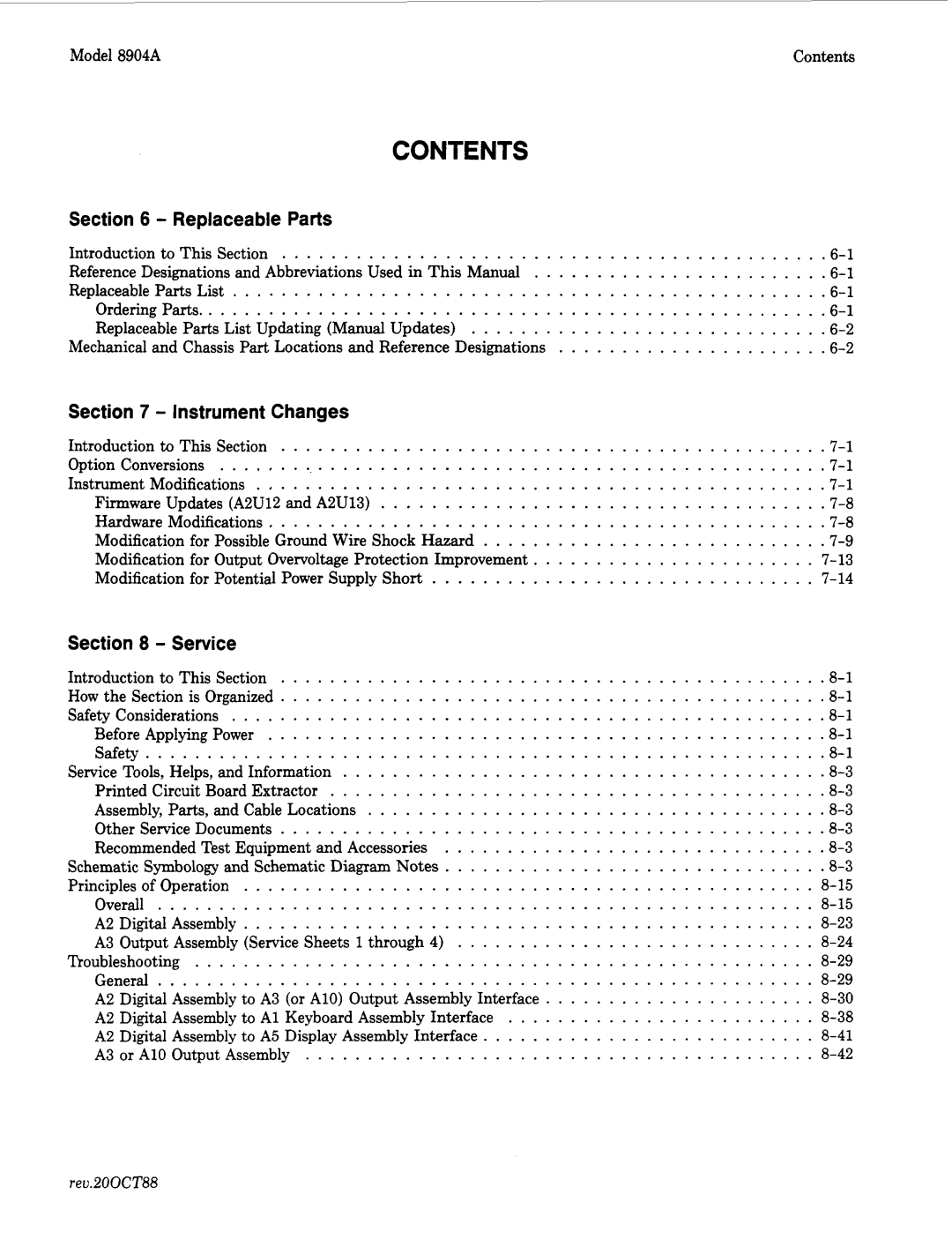 Agilent Technologies 2948, 2712A manual Contents 