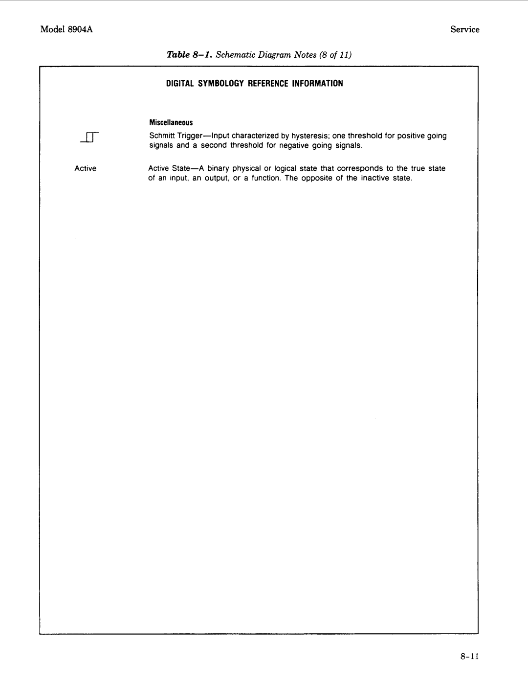 Agilent Technologies 2712A, 2948 manual Llable 8-1.Schematic Diagram Notes 8of, Miscellaneous 