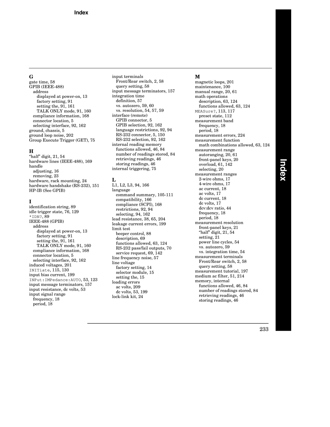 Agilent Technologies 34401A manual 233 