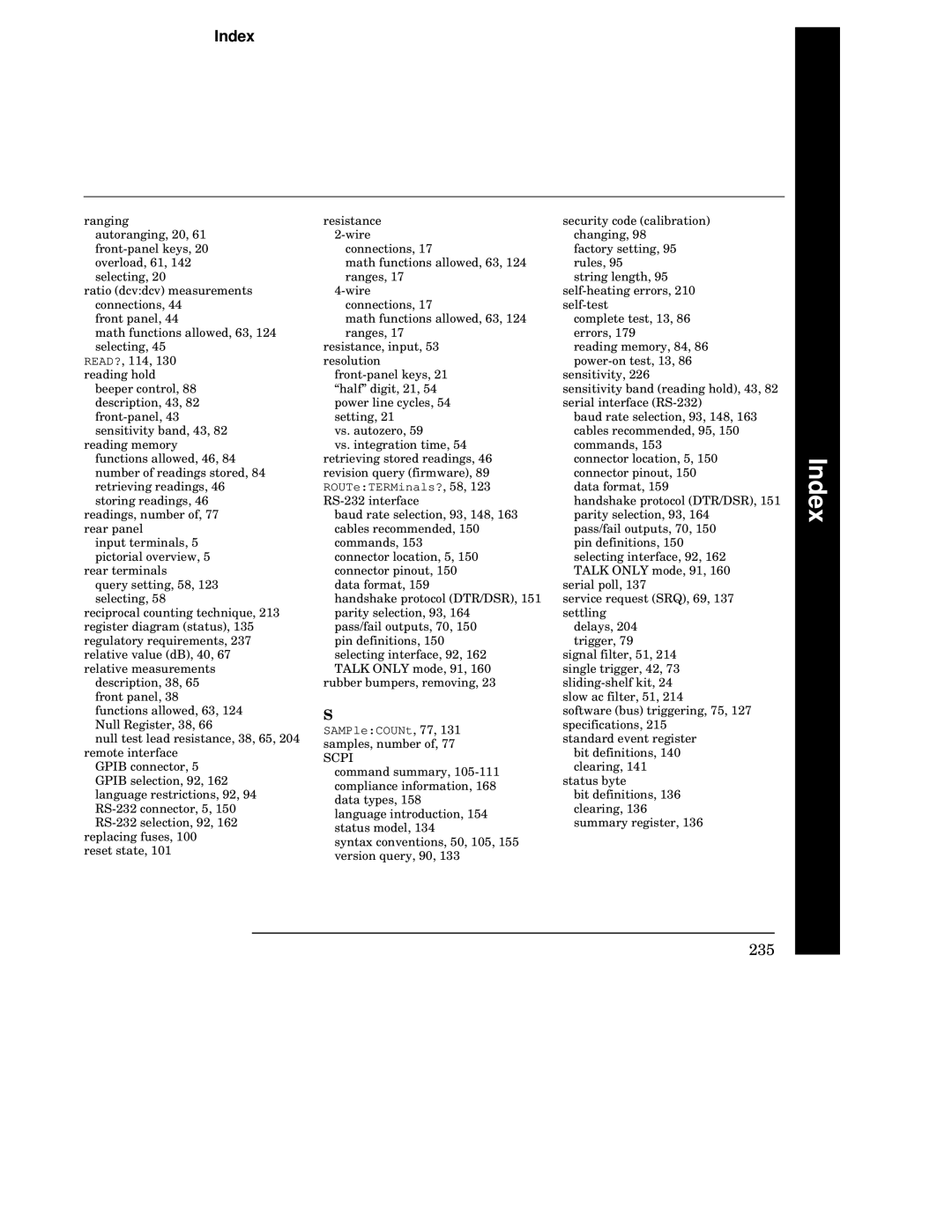 Agilent Technologies 34401A manual 235 