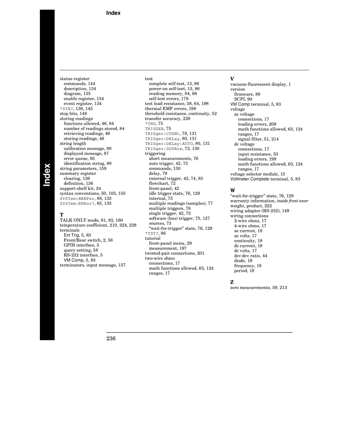 Agilent Technologies 34401A manual 236 