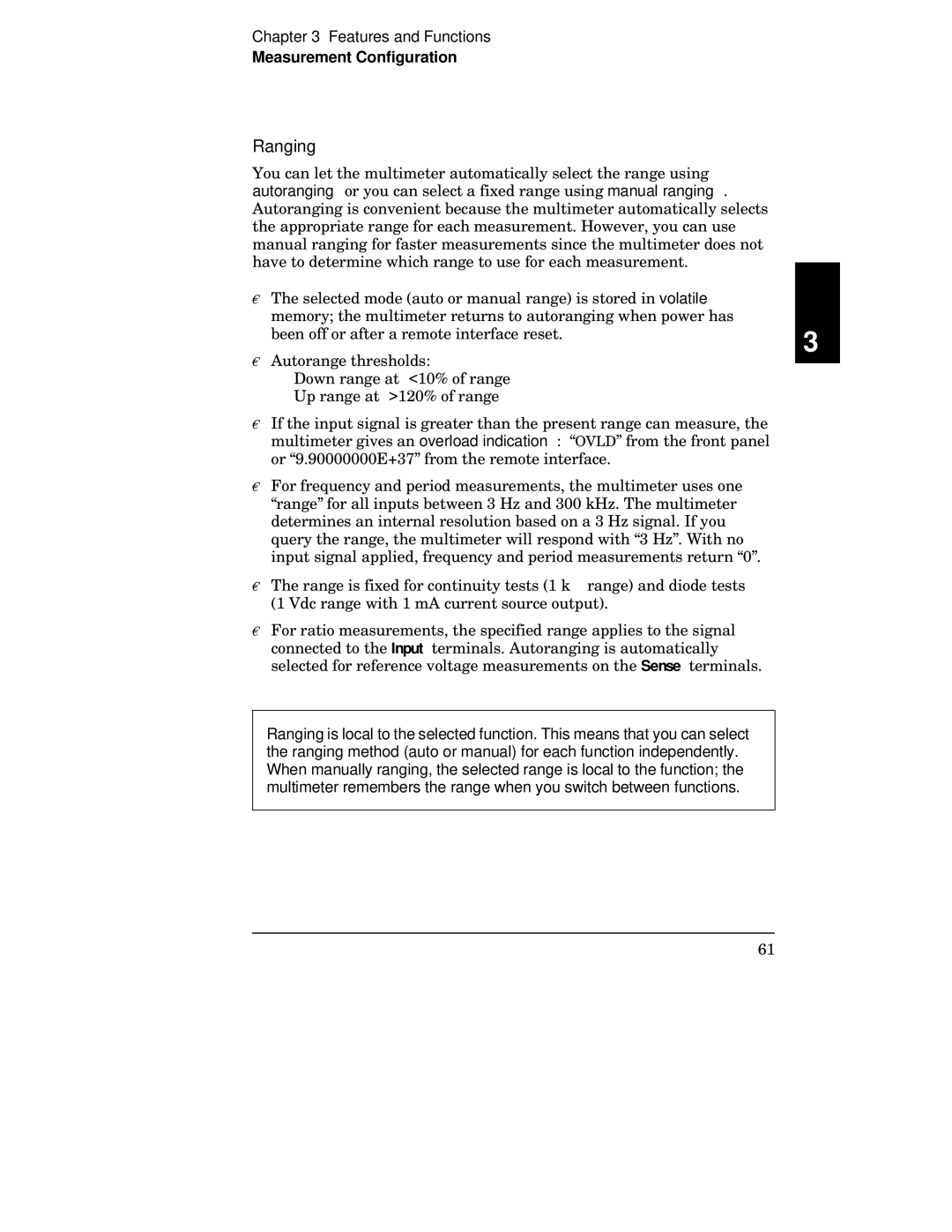 Agilent Technologies 34401A manual Ranging 