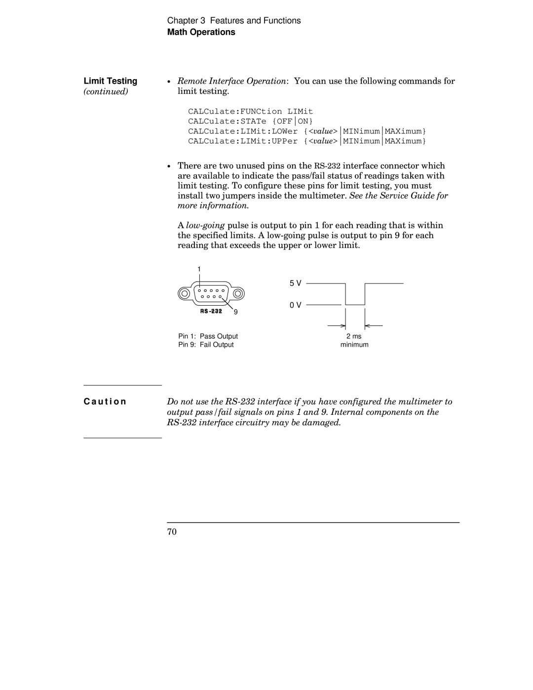 Agilent Technologies 34401A manual Limit testing, More information, Reading that exceeds the upper or lower limit 