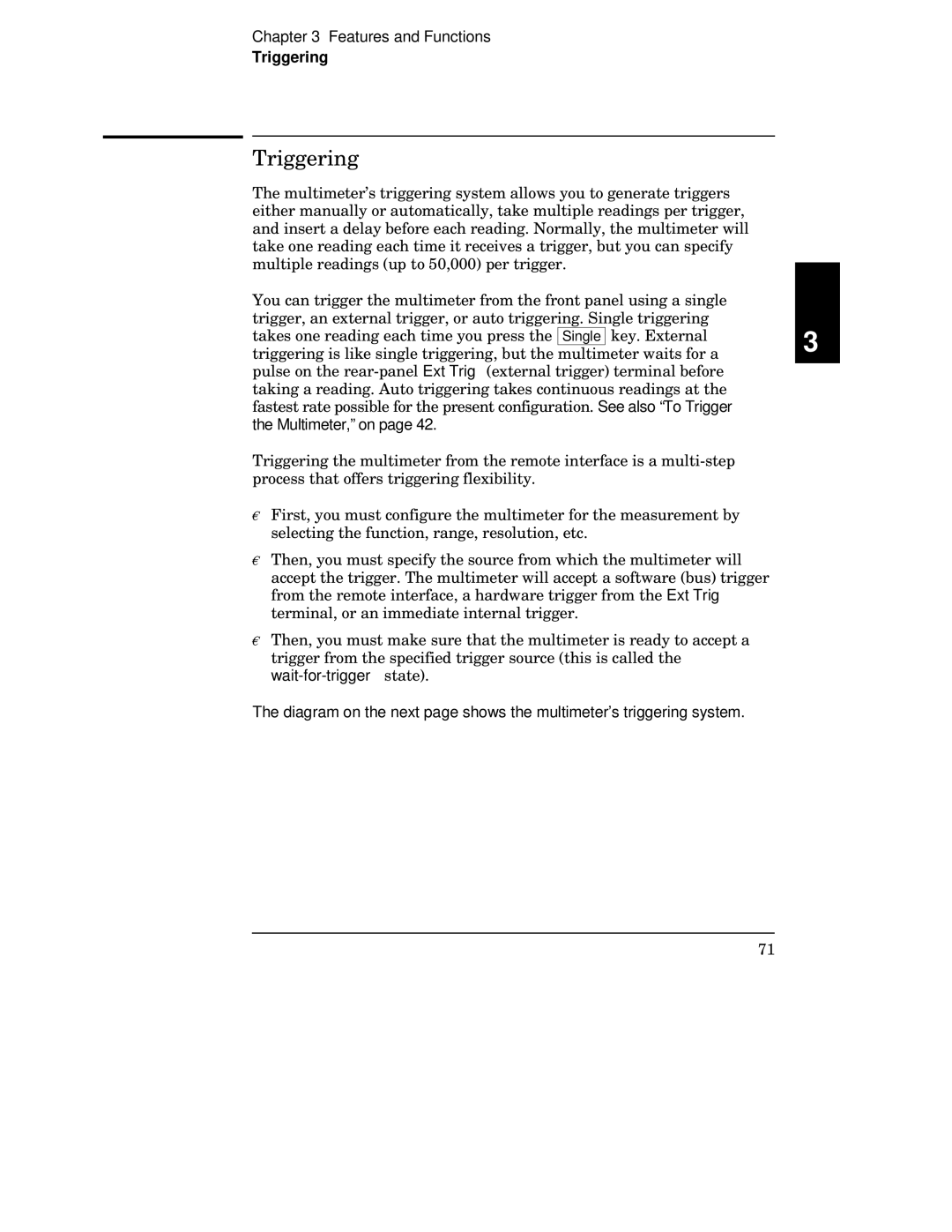 Agilent Technologies 34401A manual Triggering 