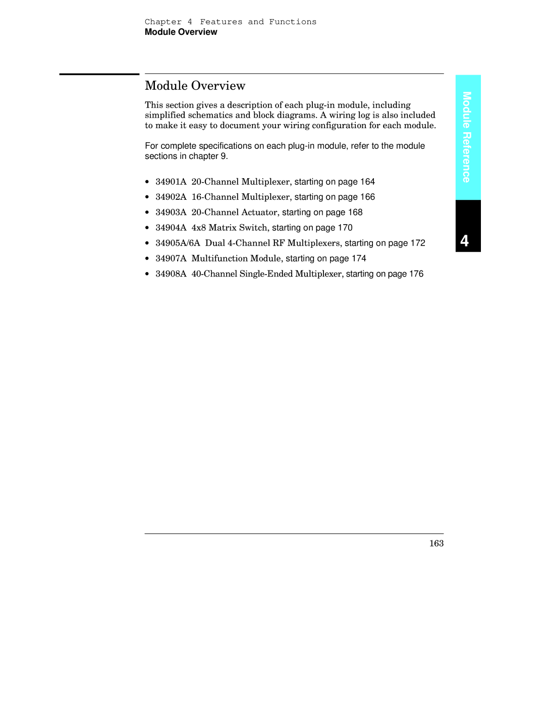 Agilent Technologies 34970A manual Module Overview 