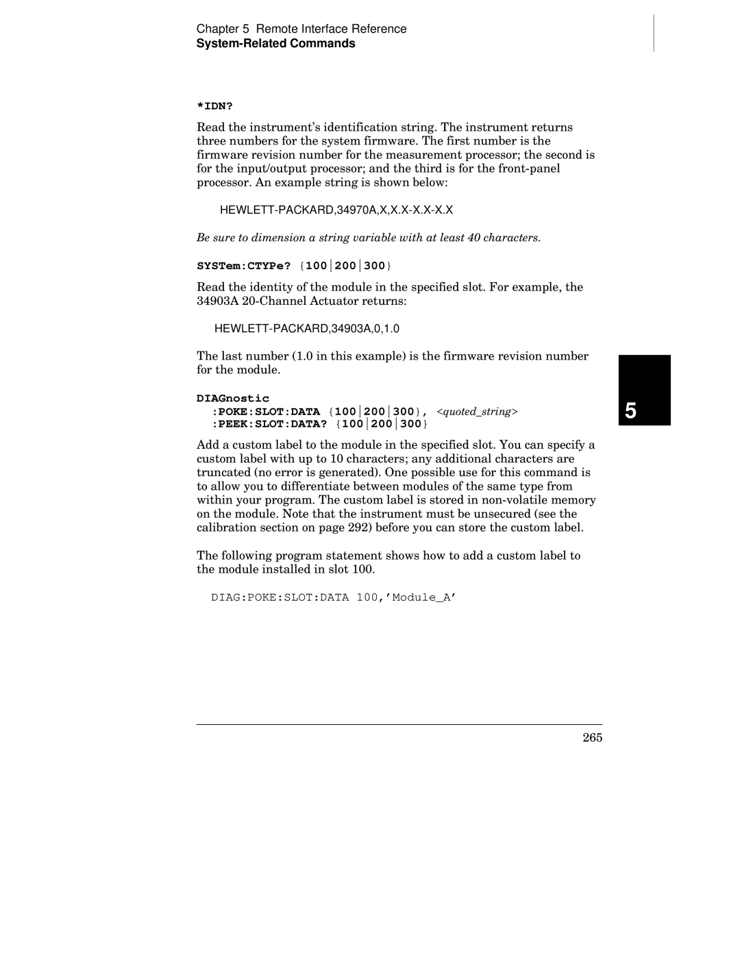 Agilent Technologies 34970A manual Idn?, SYSTemCTYPe? 