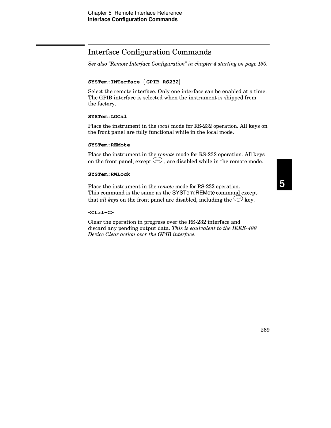 Agilent Technologies 34970A manual Interface Configuration Commands 