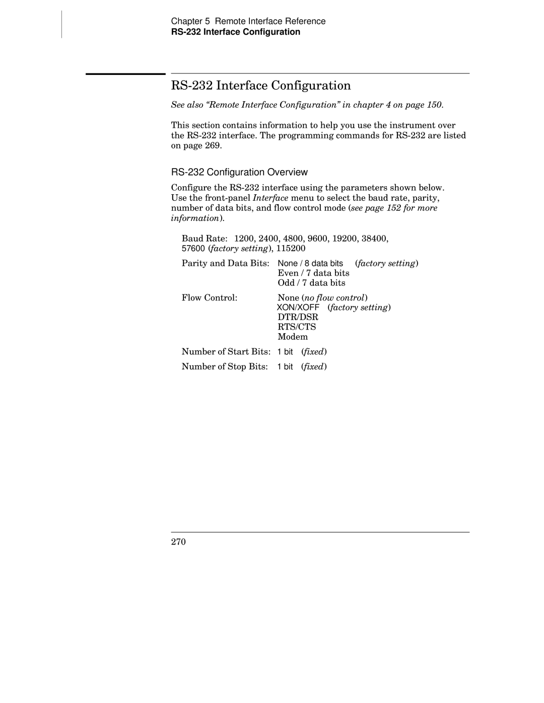 Agilent Technologies 34970A manual RS-232 Interface Configuration, RS-232 Configuration Overview 