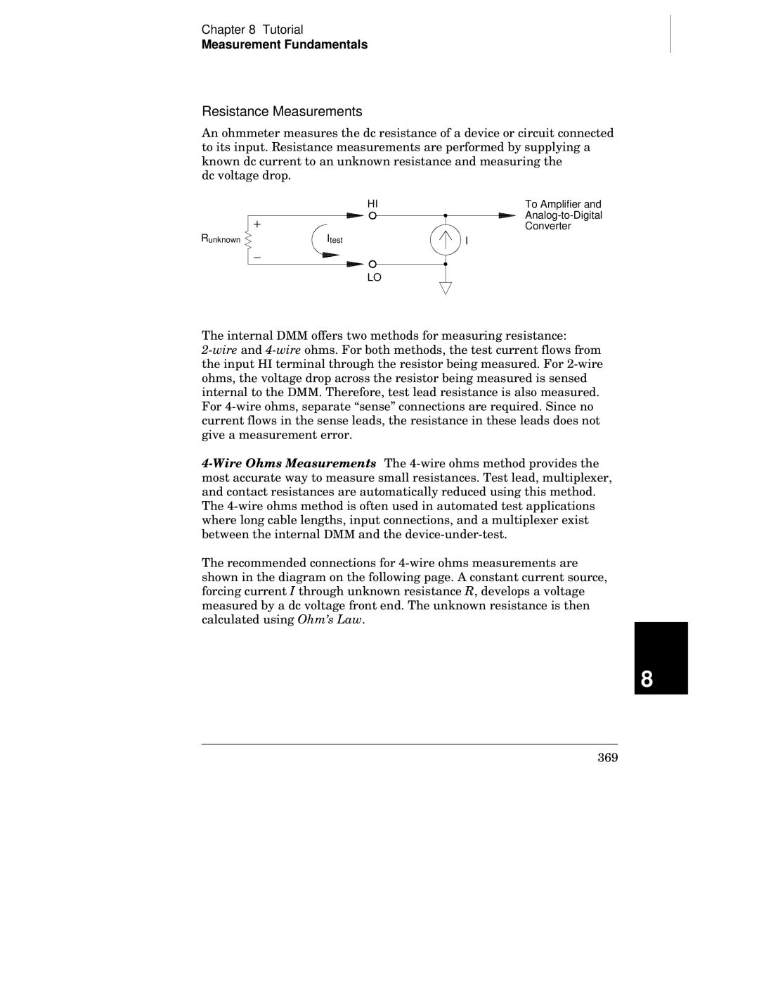 Agilent Technologies 34970A manual Resistance Measurements 