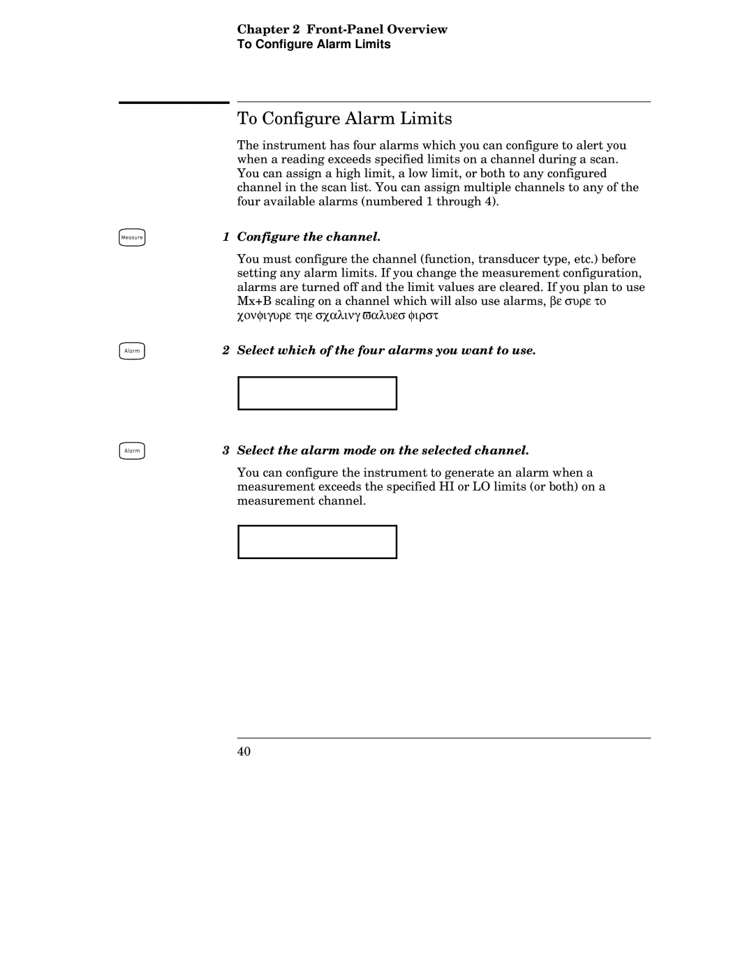 Agilent Technologies 34970A manual To Configure Alarm Limits, Select which of the four alarms you want to use 