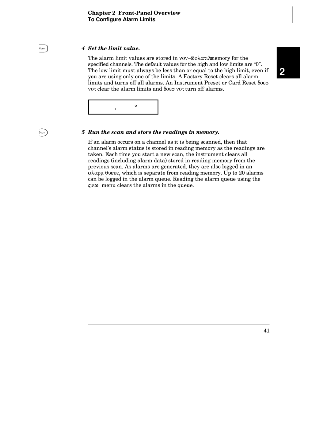 Agilent Technologies 34970A manual Set the limit value, Run the scan and store the readings in memory 