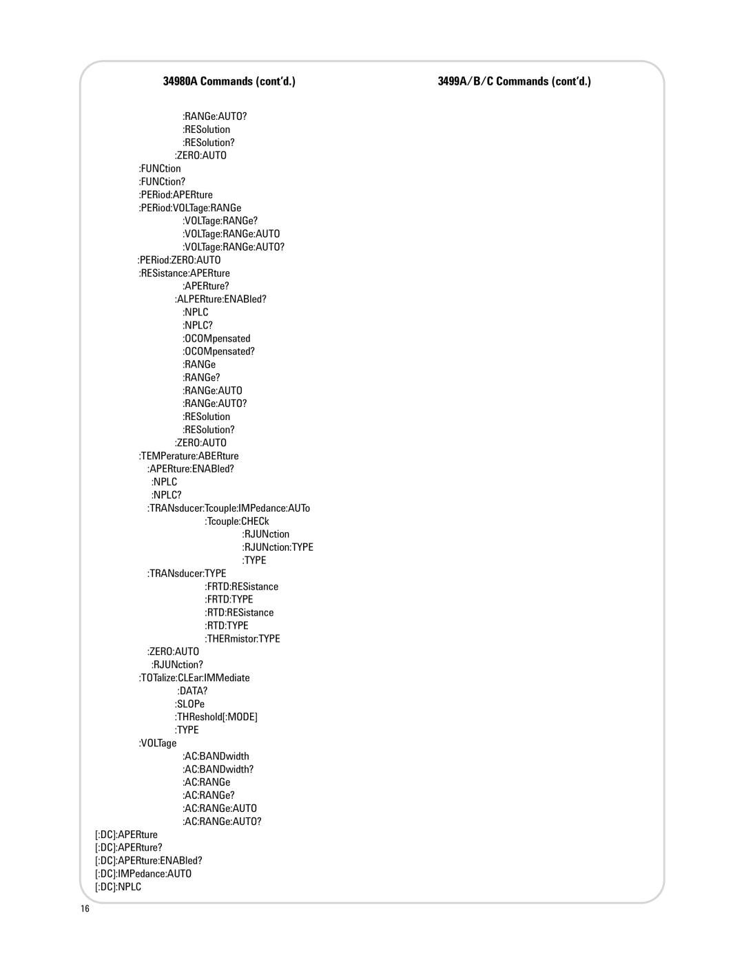 Agilent Technologies 3499A/B/C, 34980A manual Type, Frtdtype, Rtdtype, Data?, Dcnplc 
