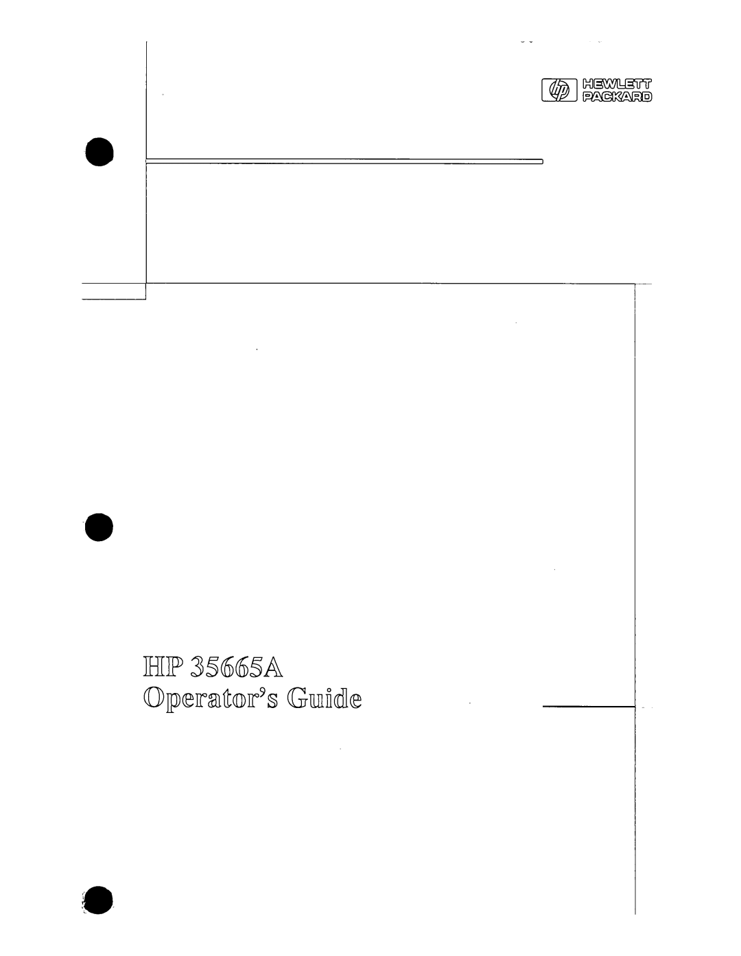 Agilent Technologies 35665-90026 manual 