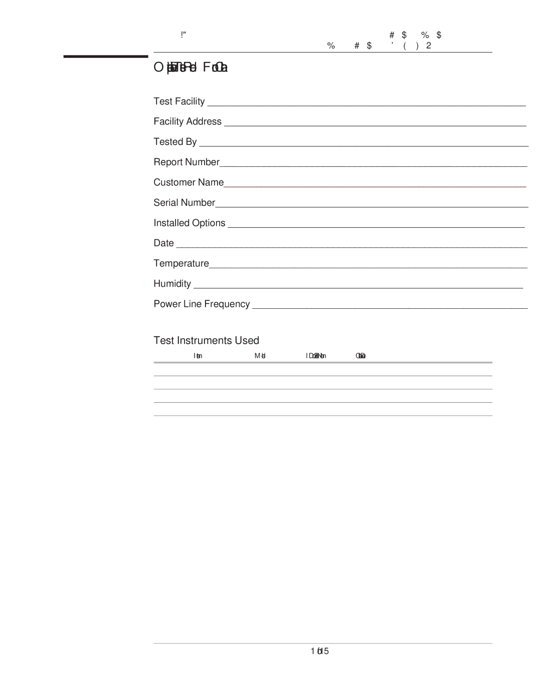 Agilent Technologies 35670-90066 manual Operation Verification Test Record Four Channel, Test Instruments Used 