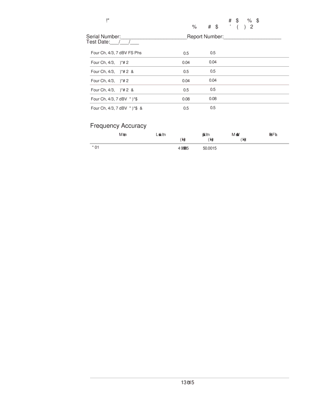 Agilent Technologies 35670-90066 manual Frequency Accuracy 