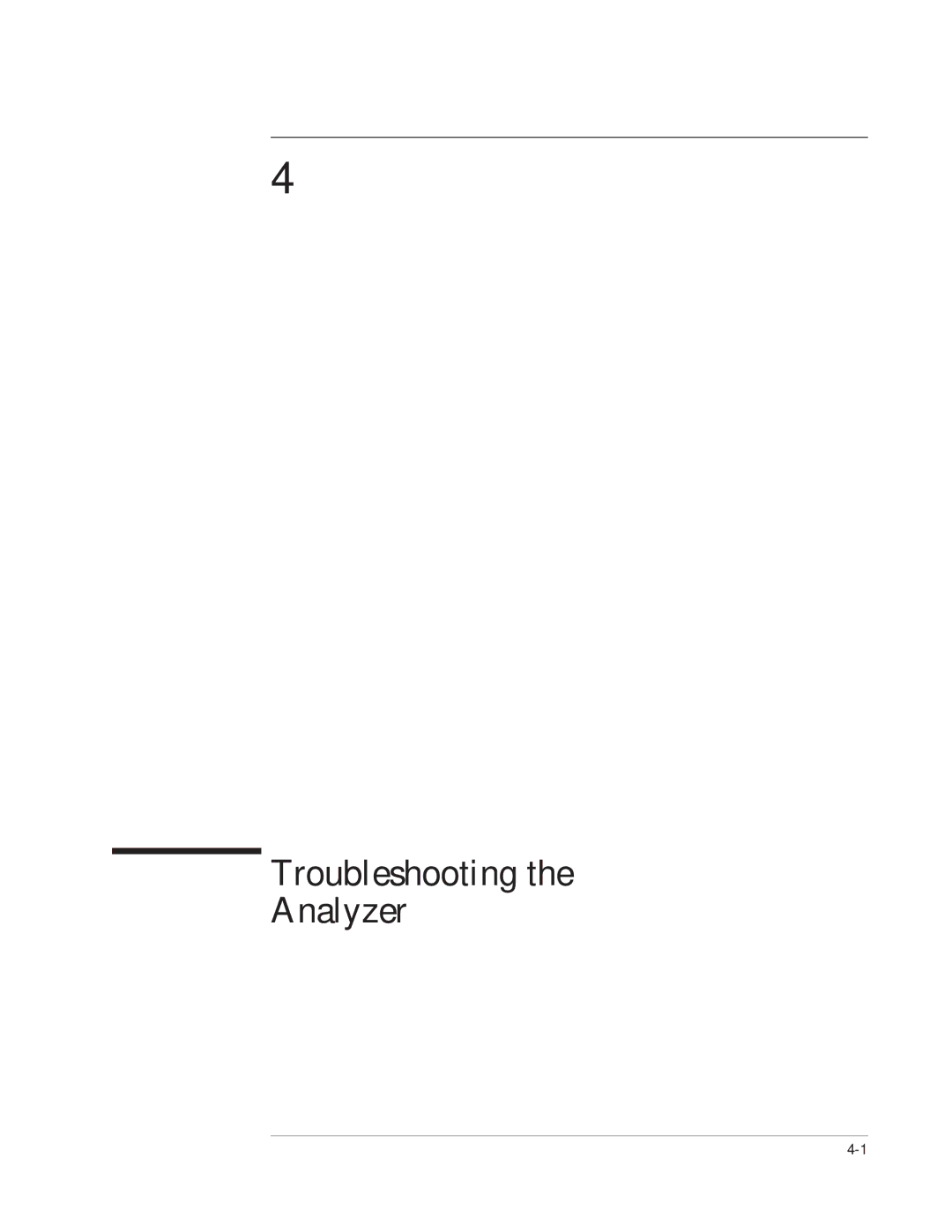 Agilent Technologies 35670-90066 manual Troubleshooting the Analyzer 