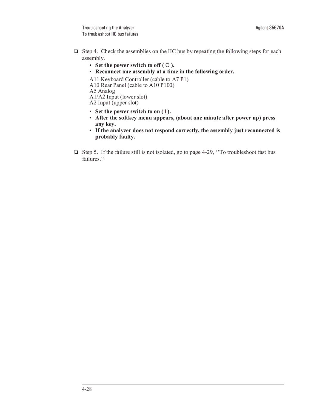 Agilent Technologies 35670-90066 manual Troubleshooting the Analyzer 