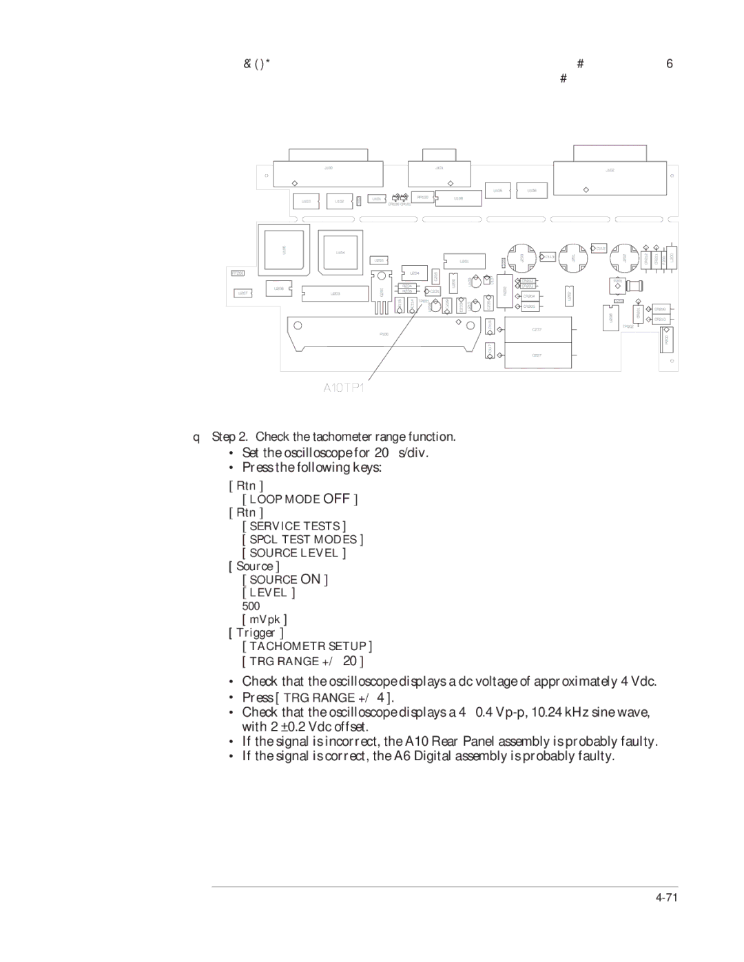 Agilent Technologies 35670-90066 manual With 2 ±0.2 Vdc offset, Press TRG Range + 