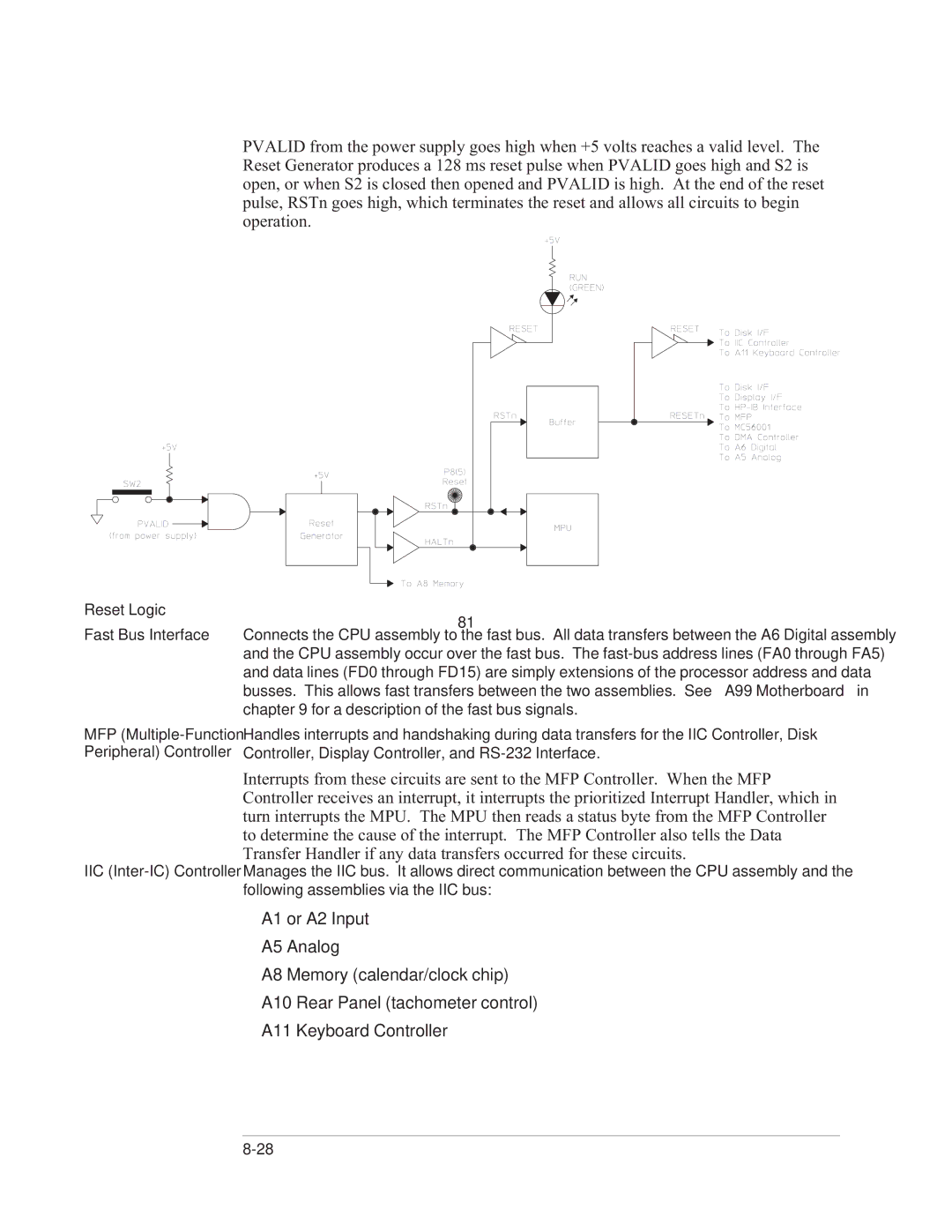 Agilent Technologies 35670-90066 manual Reset Logic 