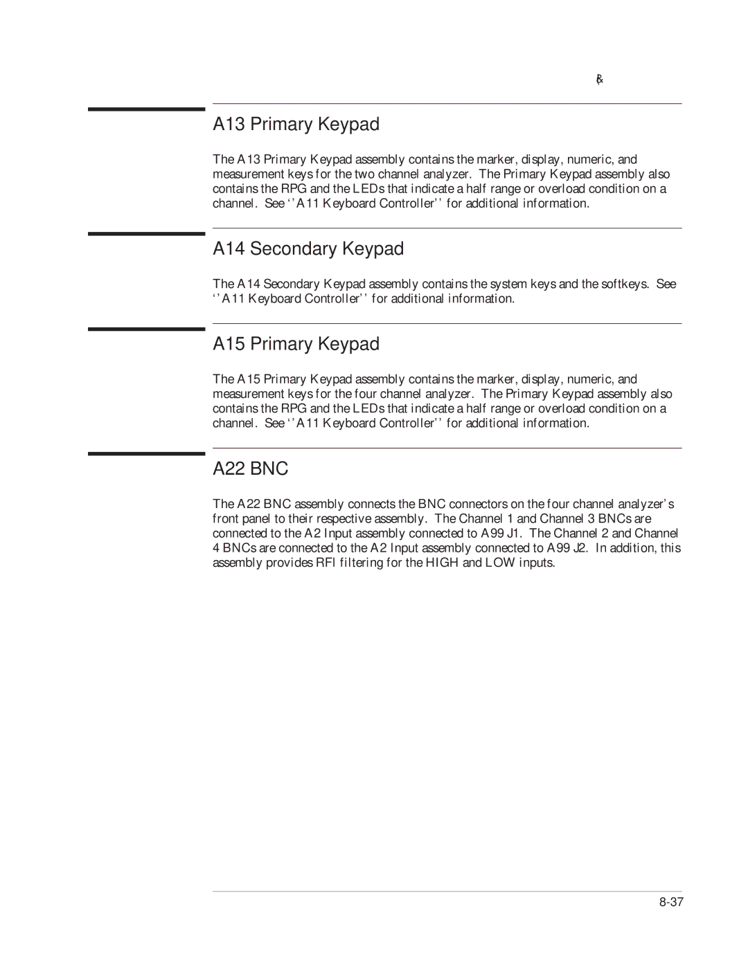 Agilent Technologies 35670-90066 manual A13 Primary Keypad, A14 Secondary Keypad, A15 Primary Keypad 