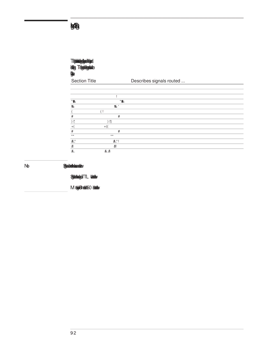 Agilent Technologies 35670-90066 manual Voltages and Signals, Section Title Describes signals routed 