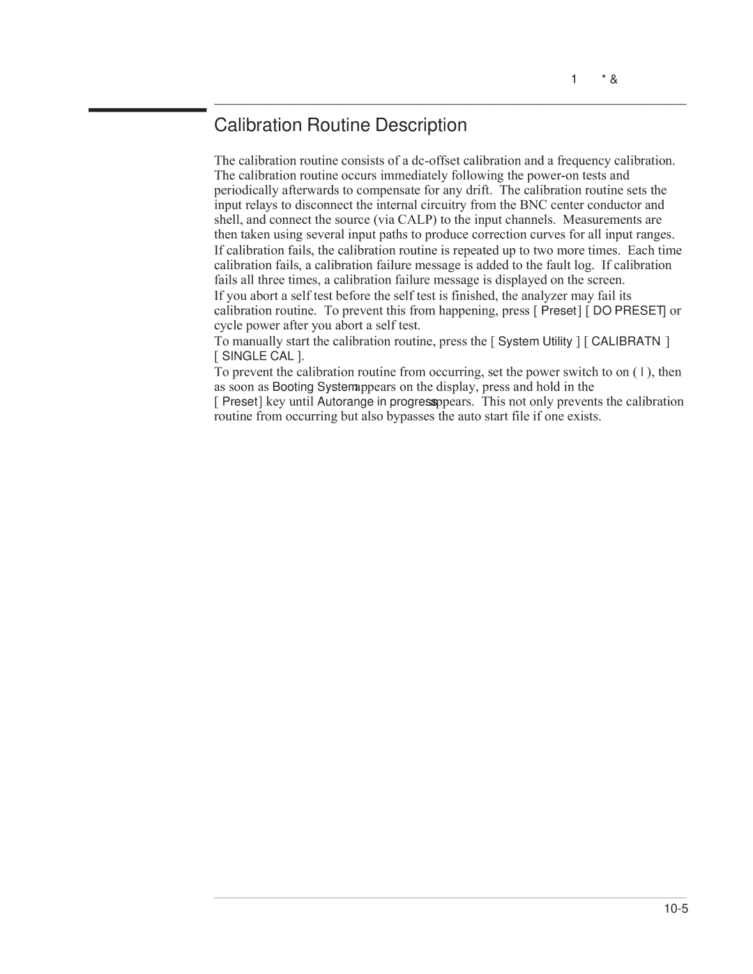 Agilent Technologies 35670-90066 manual Calibration Routine Description 