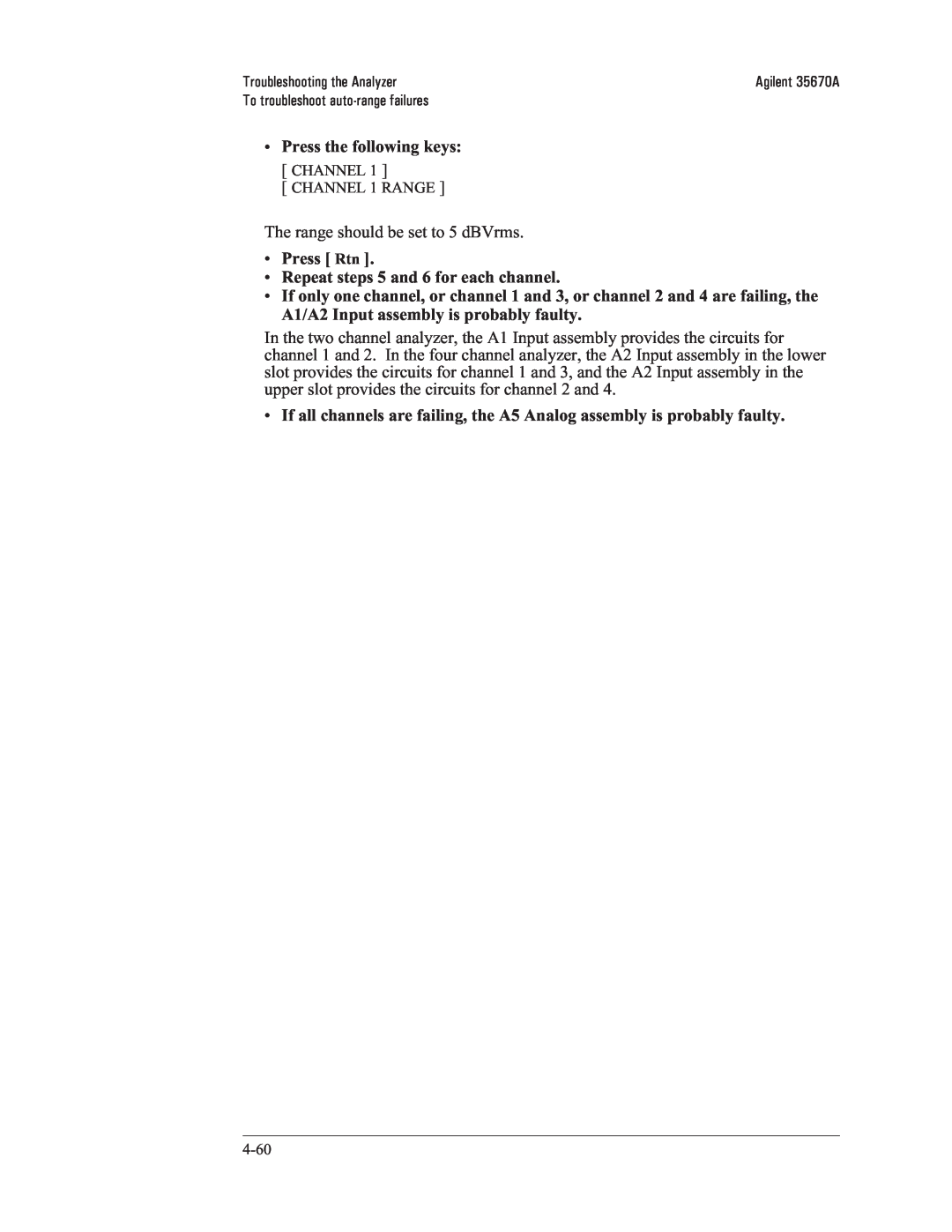 Agilent Technologies 35670-90066 manual •Press the following keys 