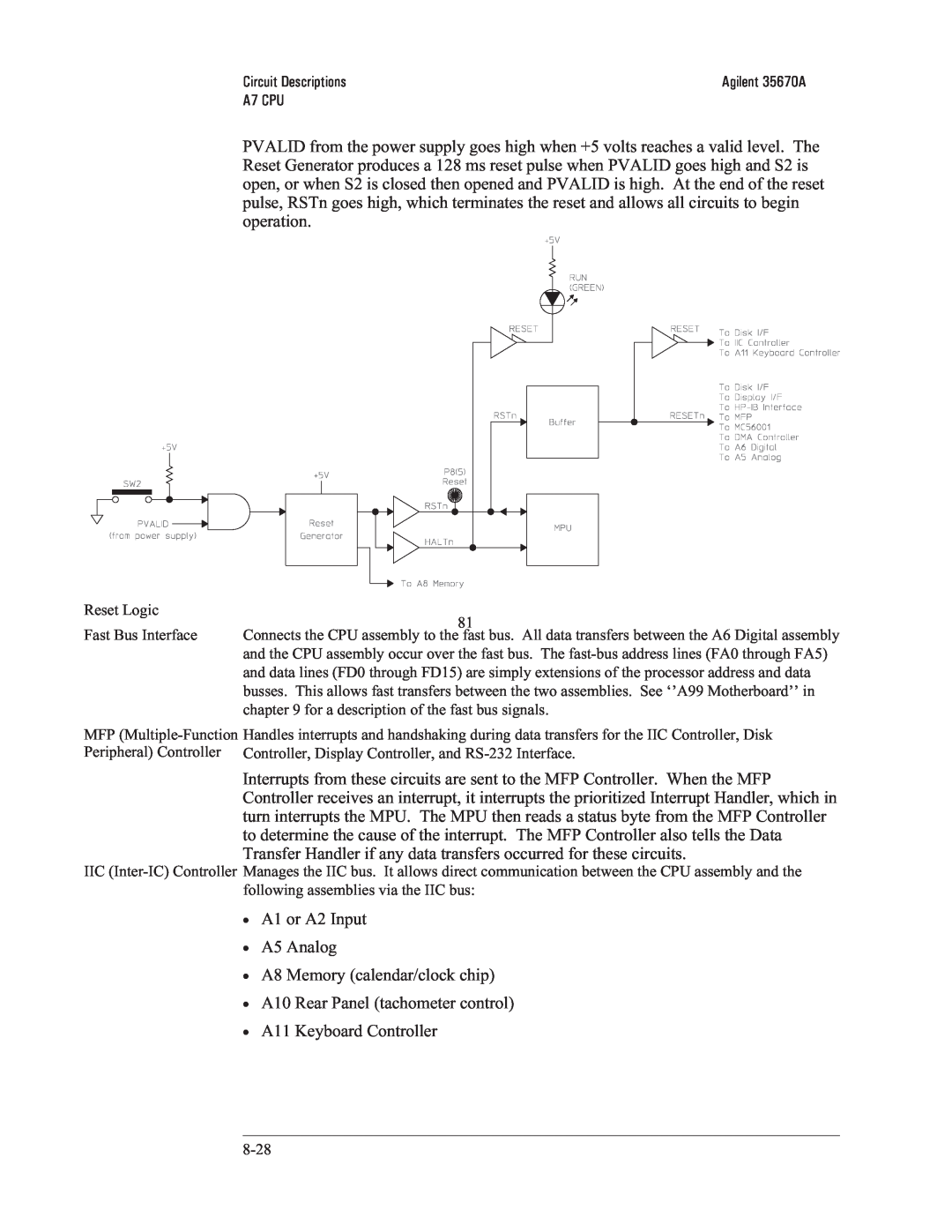 Agilent Technologies 35670-90066 manual •A1 or A2 Input •A5 Analog 