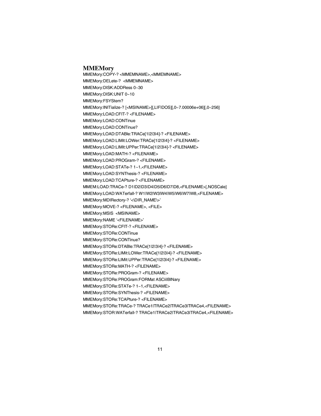 Agilent Technologies 35670A manual MMEMory 