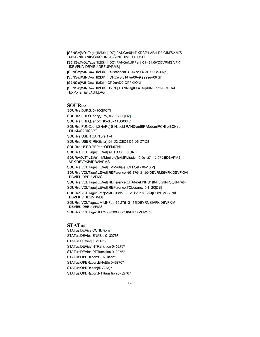 Agilent Technologies 35670A manual SOURce, STATus 