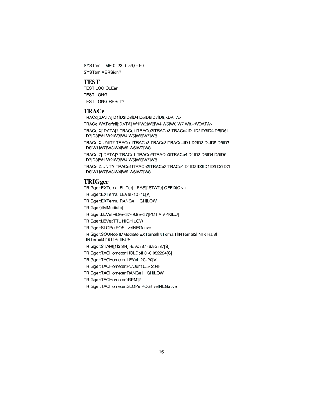 Agilent Technologies 35670A manual TRACe, TRIGger 