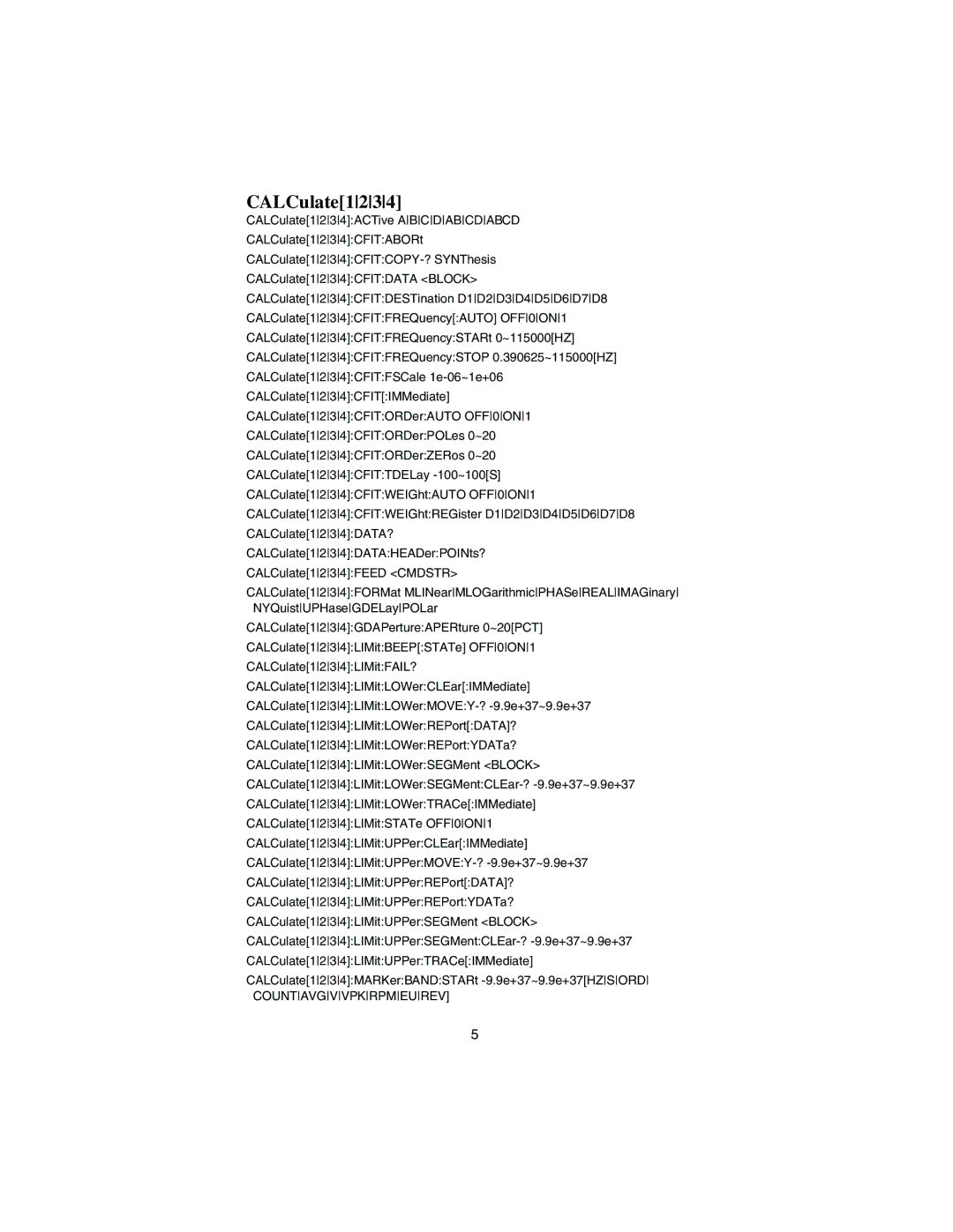 Agilent Technologies 35670A manual CALCulate1234 