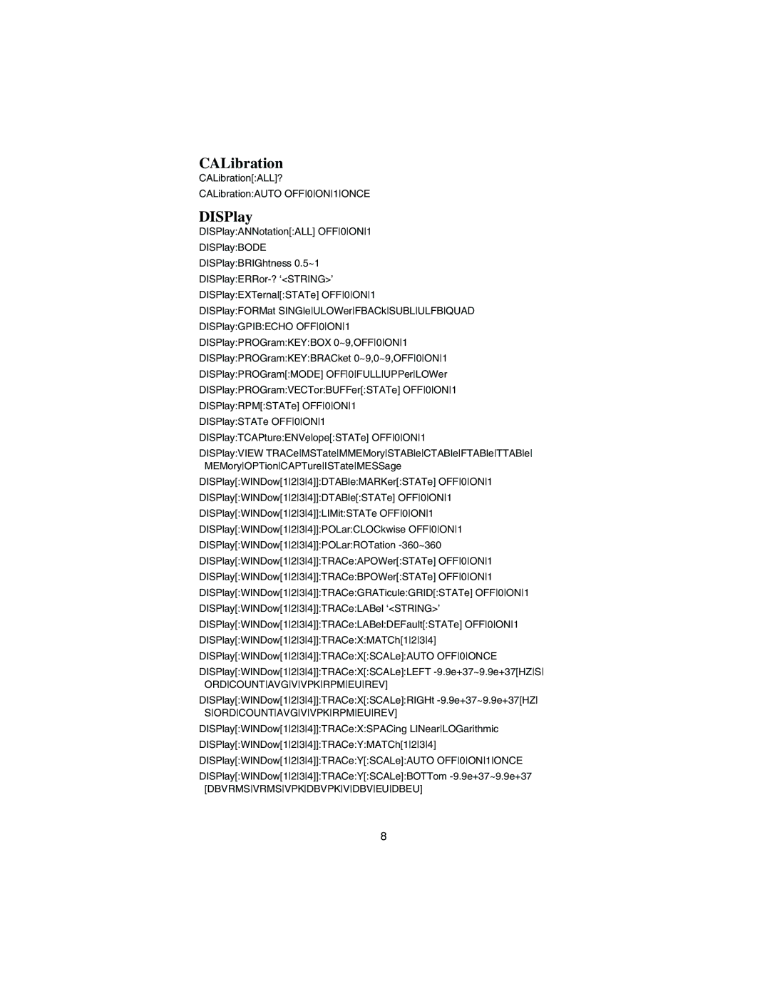 Agilent Technologies 35670A manual CALibration, DISPlay 