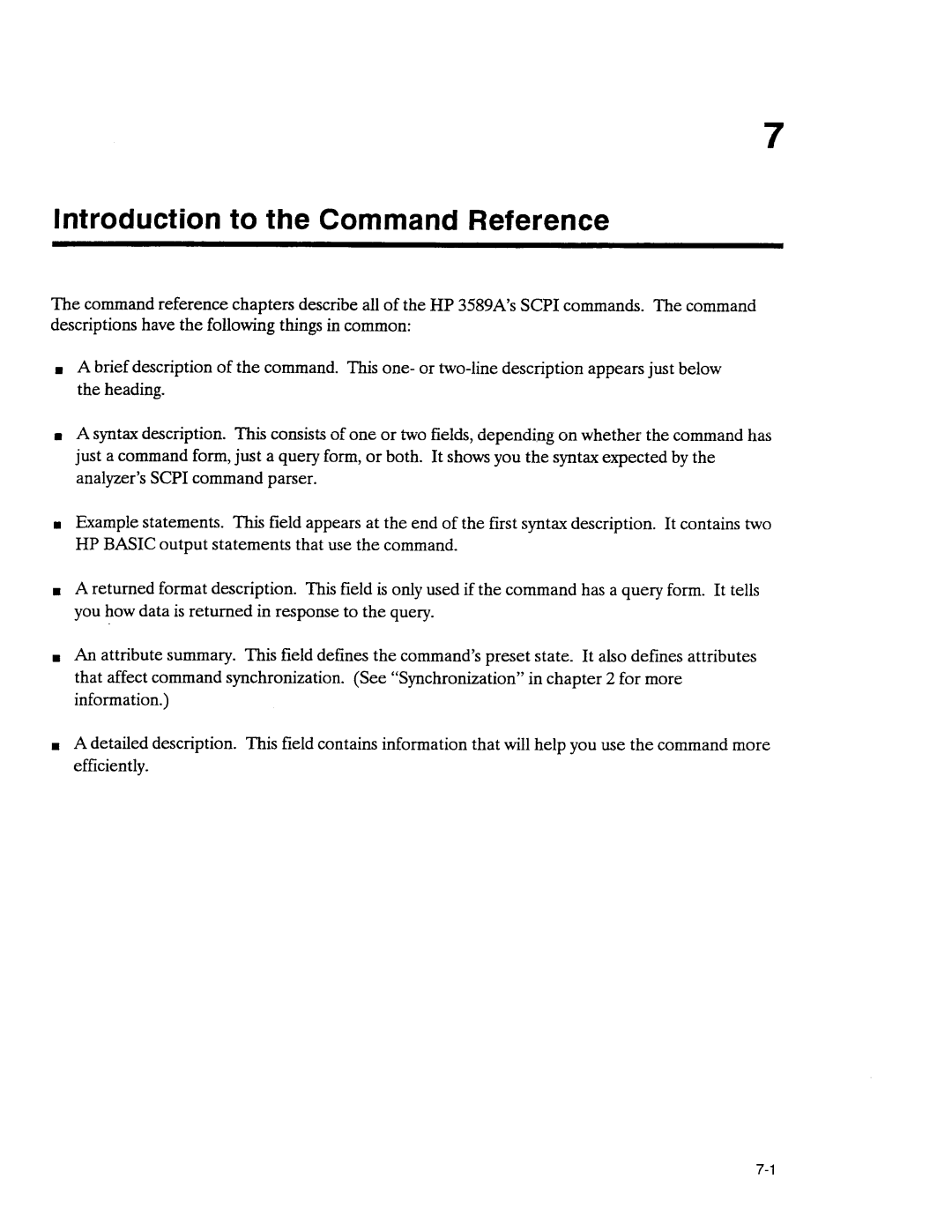 Agilent Technologies 3589A GP-IB manual 