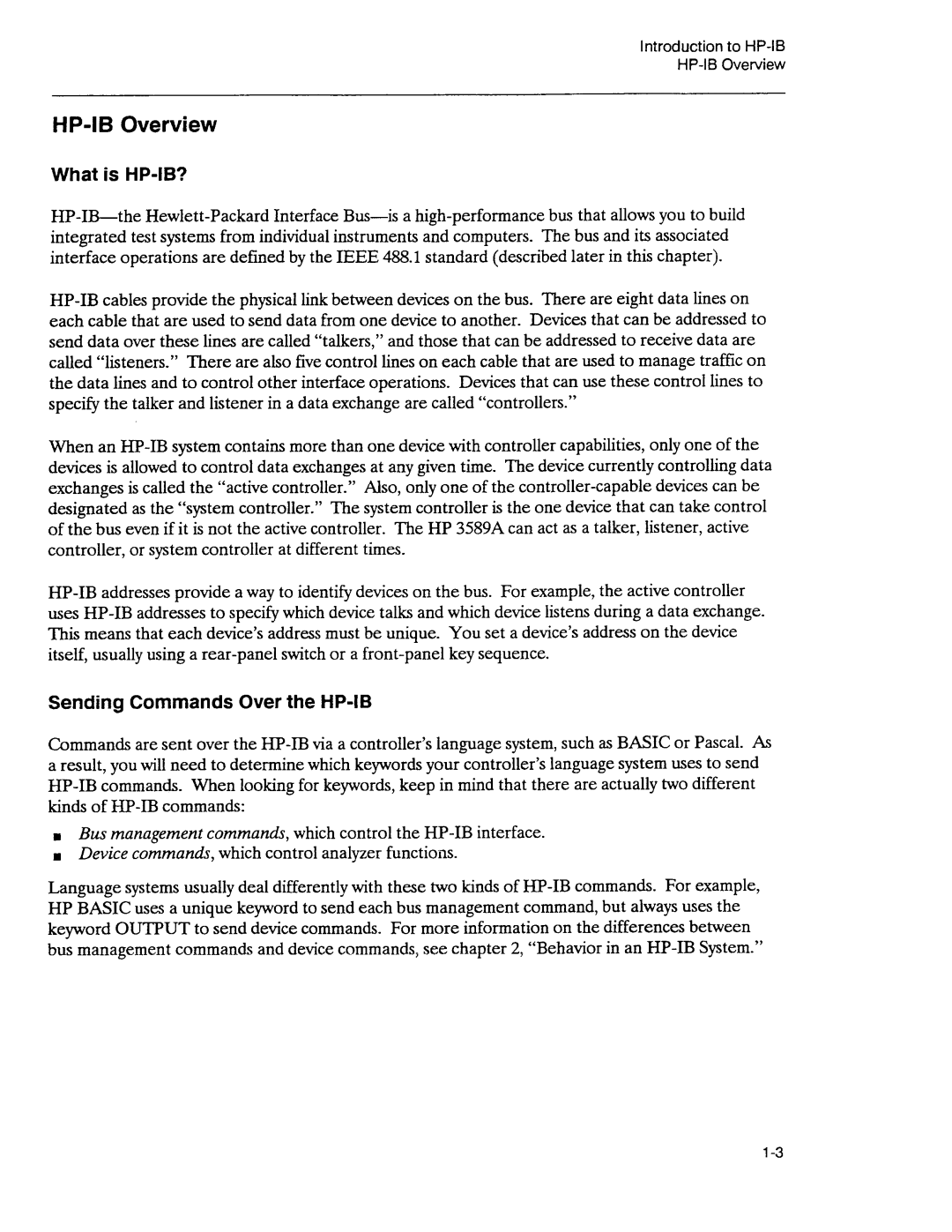 Agilent Technologies 3589A GP-IB manual 