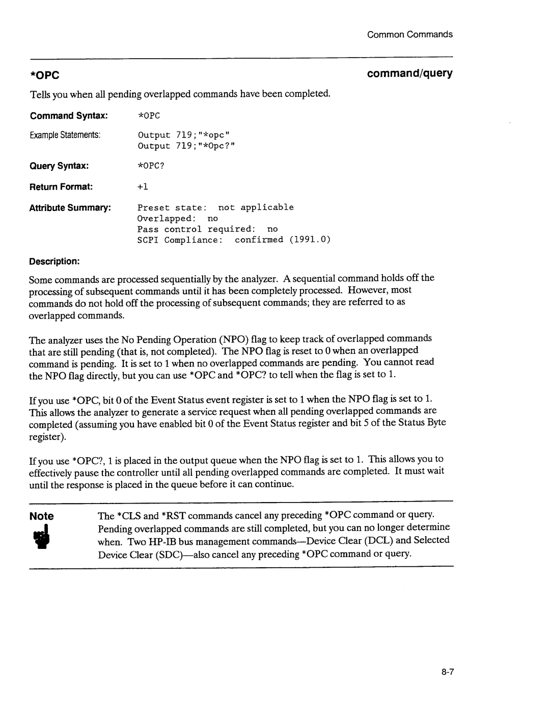 Agilent Technologies 3589A GP-IB manual 