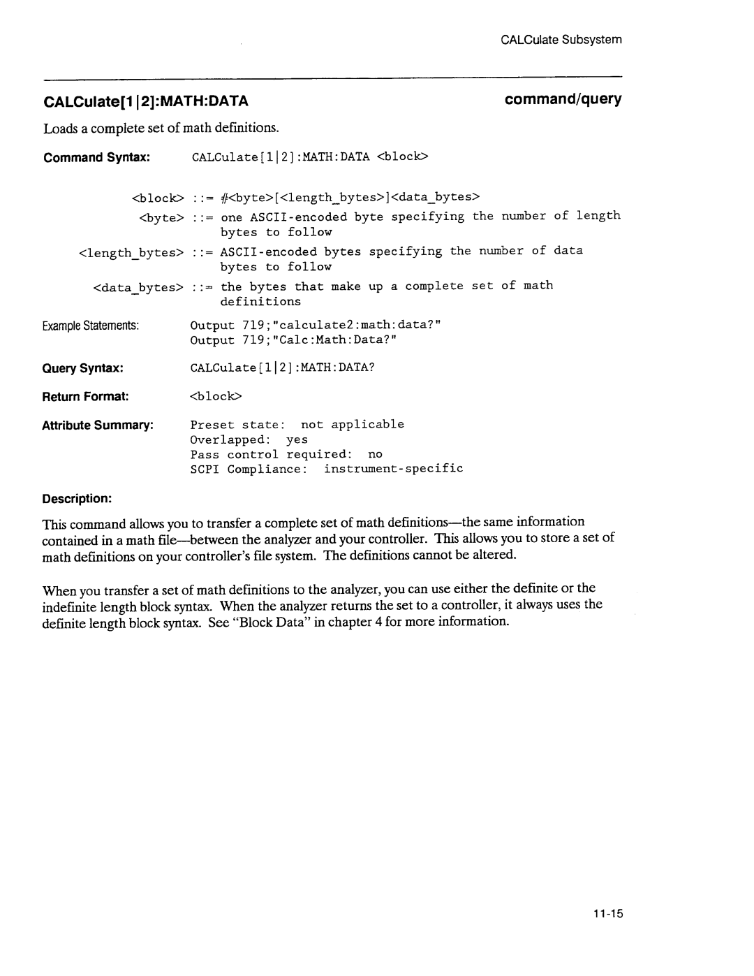 Agilent Technologies 3589A GP-IB manual 