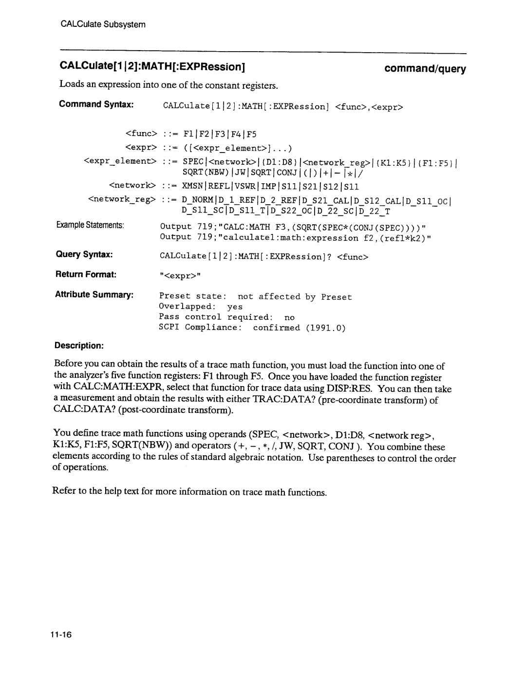 Agilent Technologies 3589A GP-IB manual 
