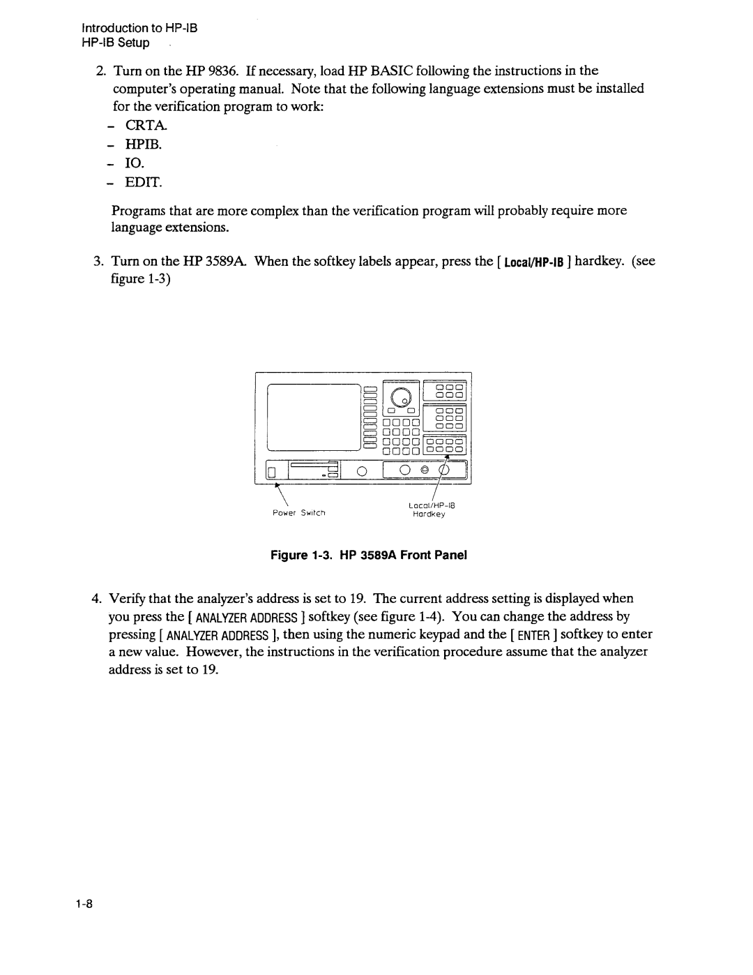 Agilent Technologies 3589A GP-IB manual 