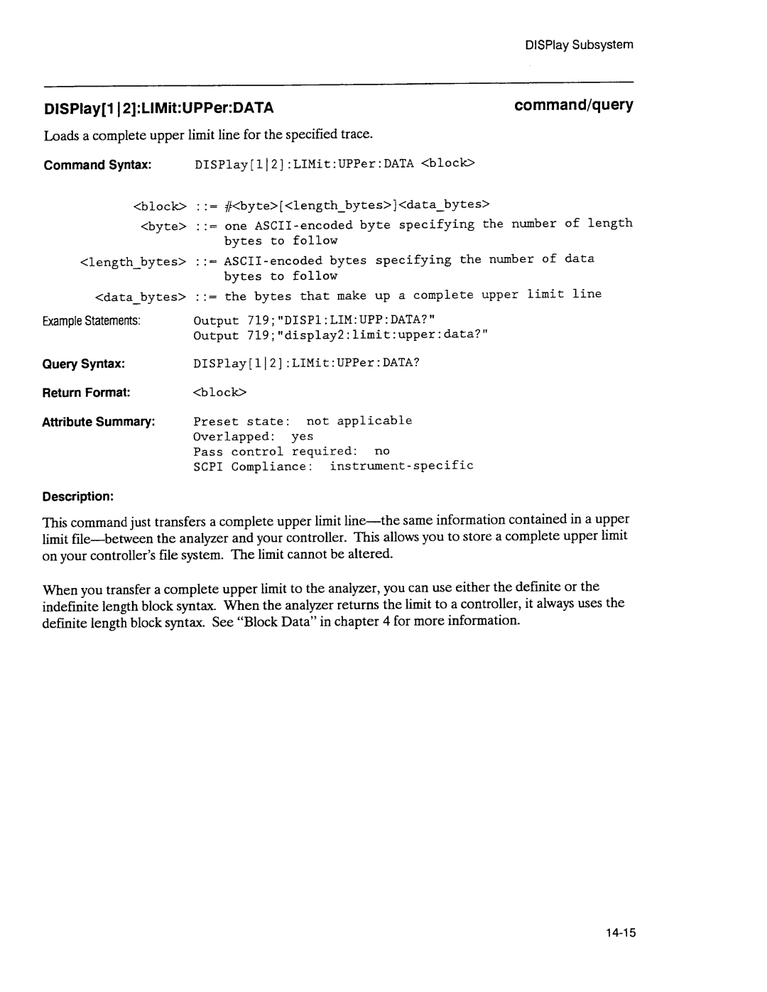 Agilent Technologies 3589A GP-IB manual 