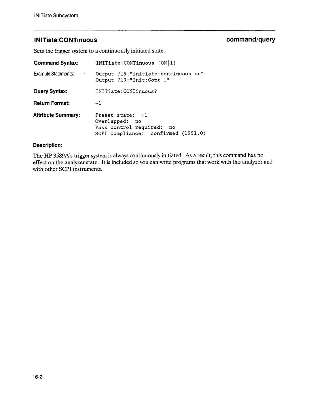 Agilent Technologies 3589A GP-IB manual 