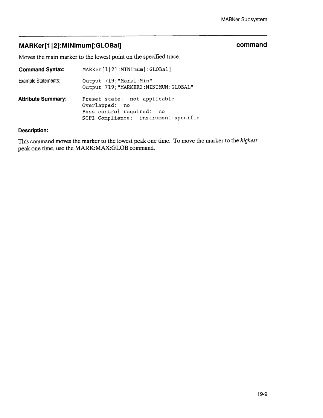 Agilent Technologies 3589A GP-IB manual 