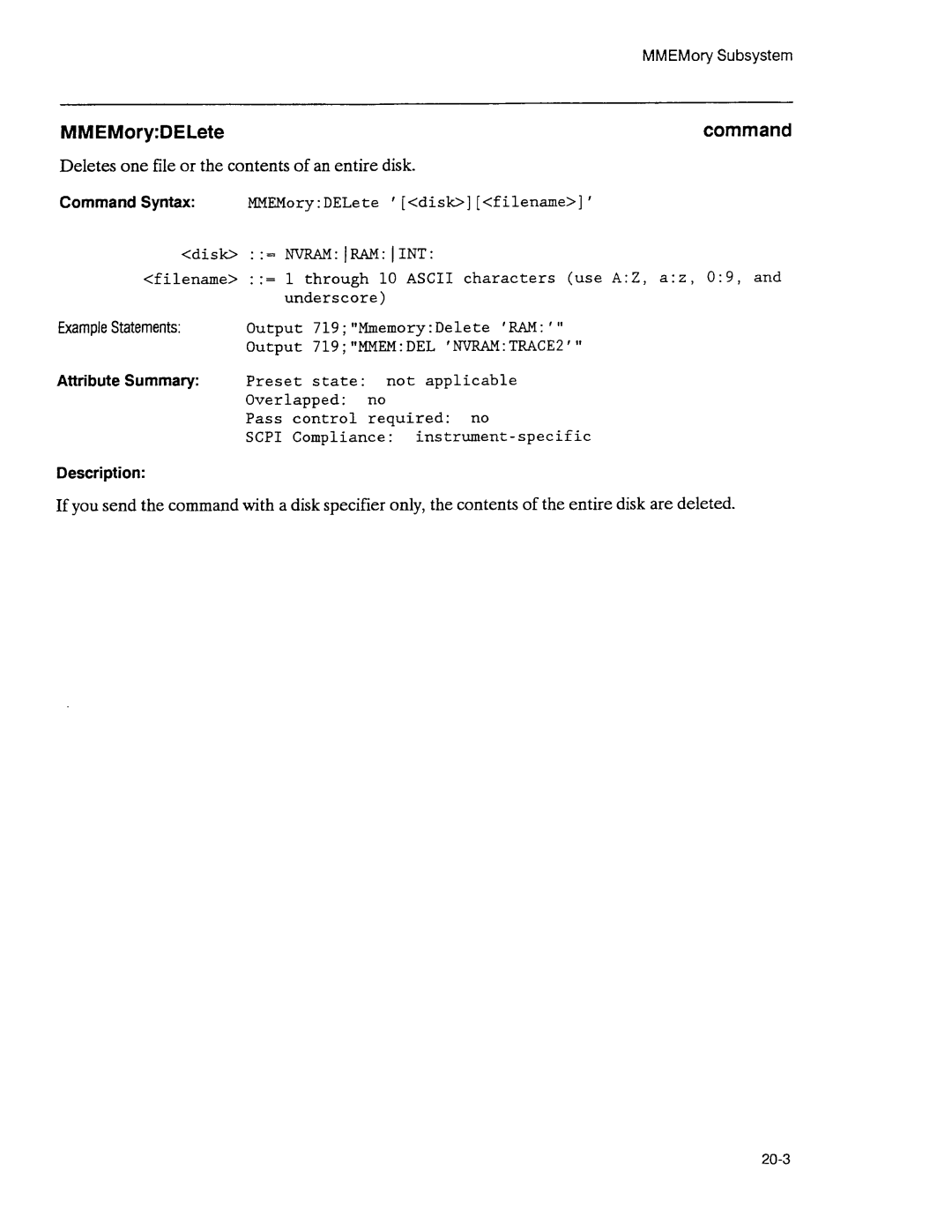Agilent Technologies 3589A GP-IB manual 