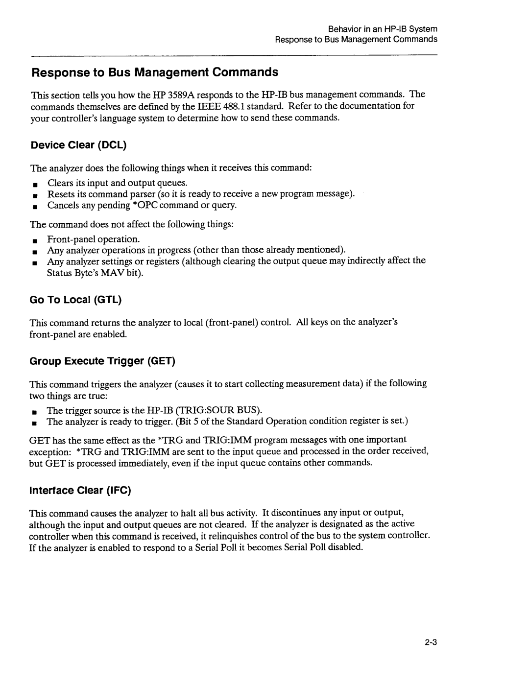 Agilent Technologies 3589A GP-IB manual 