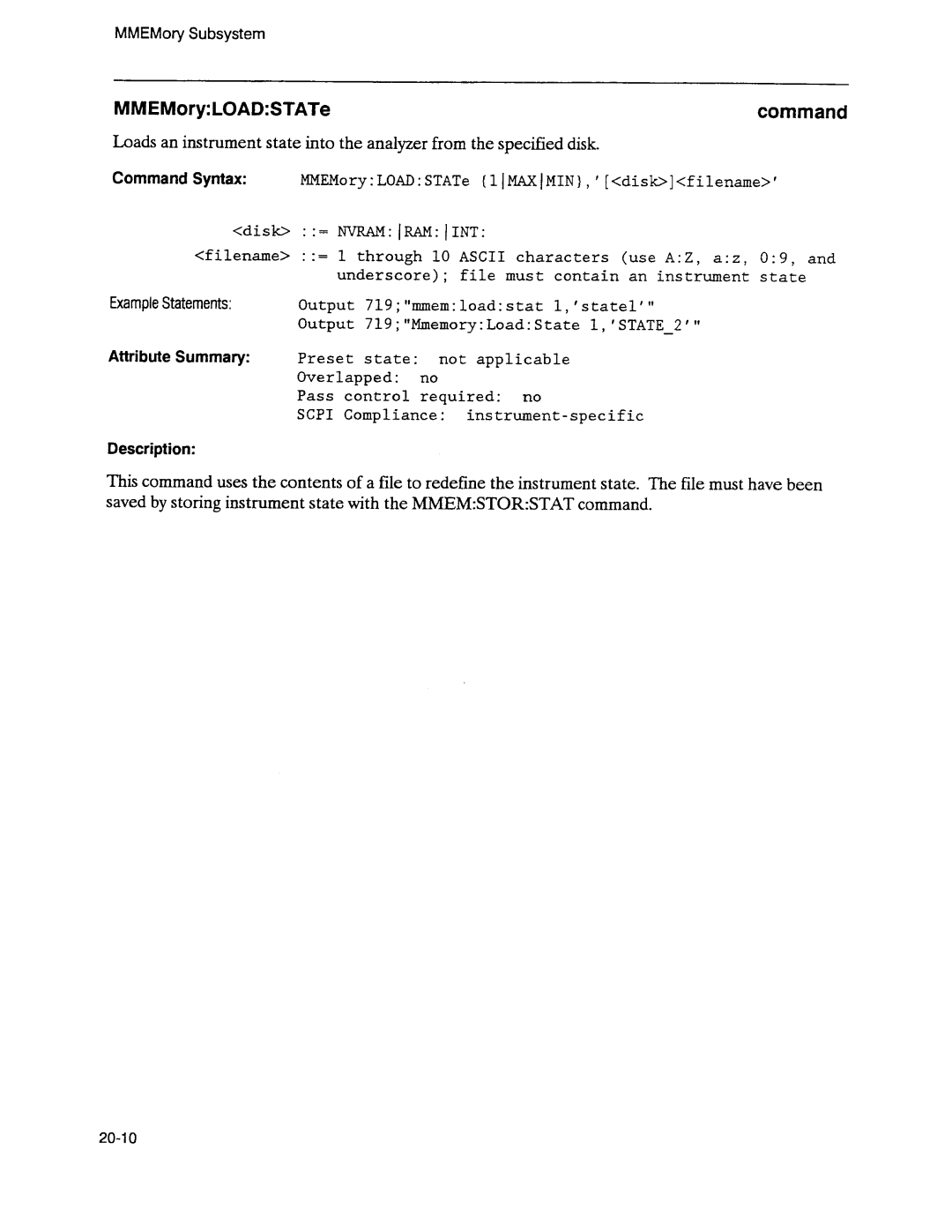 Agilent Technologies 3589A GP-IB manual 