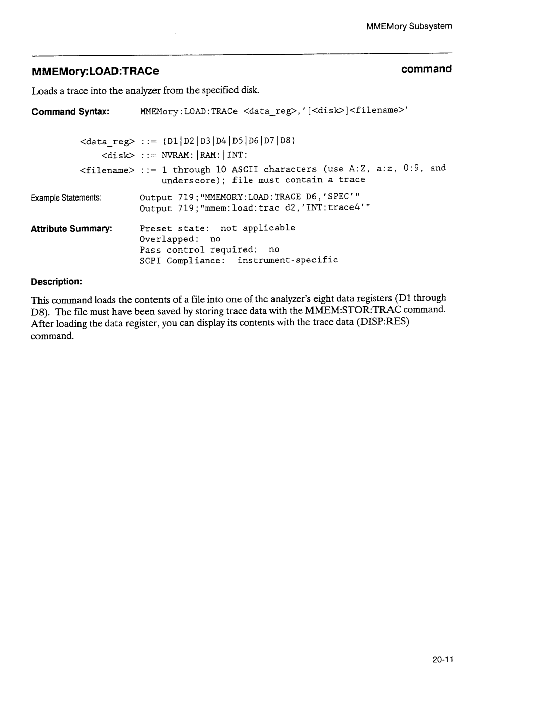 Agilent Technologies 3589A GP-IB manual 