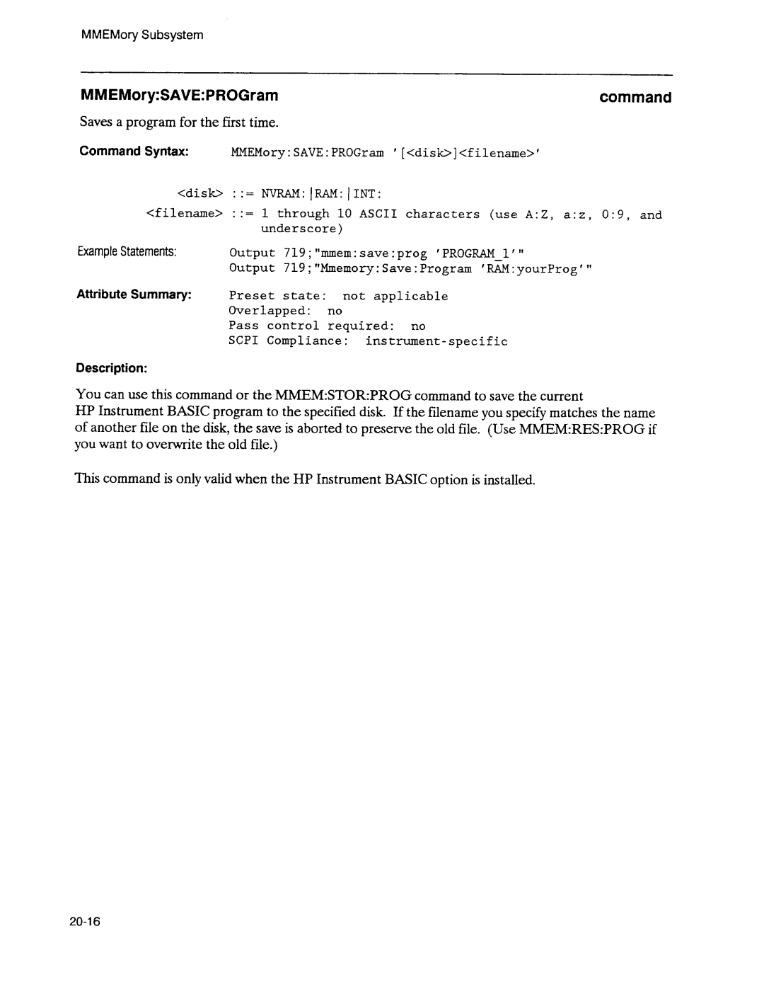 Agilent Technologies 3589A GP-IB manual 